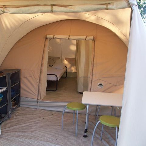 Tent van canvas en hout 4 personen - Grote Karsten luxe tent - zonder sanitair