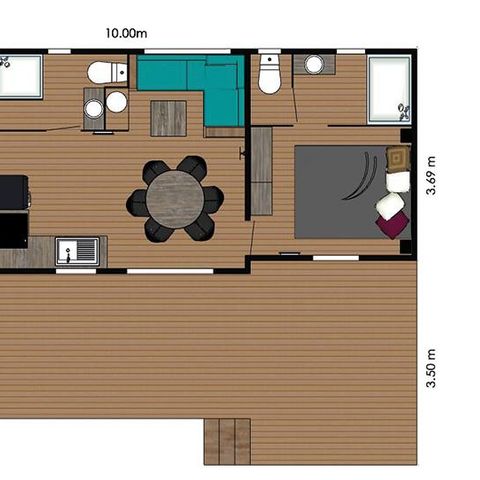 Chalet 6 persons - Manyara Eco-Lodge 40 m² - 40 sqm