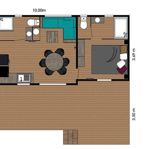 CHALET 6 persone - Manyara Eco-Lodge 40 m² (40 mq)