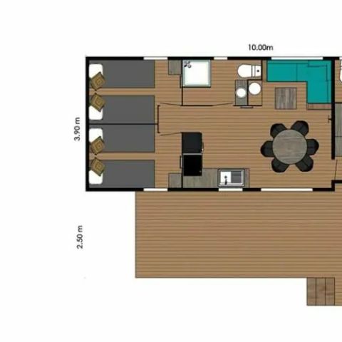 CHALET 6 personen - Manyara Eco-Lodge 40 m²
