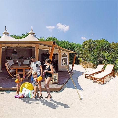 TENDA IN TELA E LEGNO 4 persone - Loggia reale