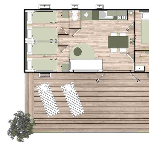 Mobile home 4 persons - 35m² - PREMIUM
