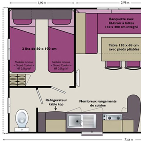 Mobile home 4 persons - MRI Super Mercury