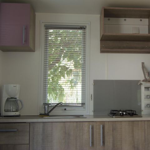 Mobilheim 2 personen - Mobilheim 2 pers ASTRIA 16m² klimatisiert + überdachte Terrasse 10m²