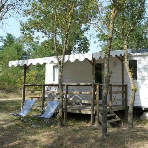 Mobilheim 5 personen - Mobilheim DOMINO 25m² KLIMATISIERT+ überdachte Terrasse 10m²