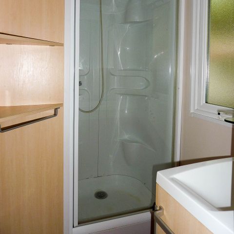 Stacaravan 4 personen - Stacaravan SUPERVENUS 25m² AIR CONDITIONED + 10m² overdekt terras