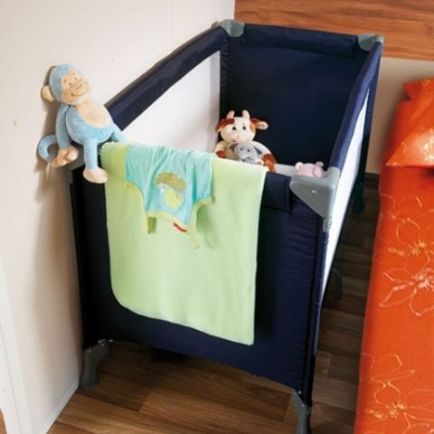 Stacaravan 6 personen - Stacaravan RIVIERA 35m² AIR CONDITIONED + 15m² halfoverdekt terras