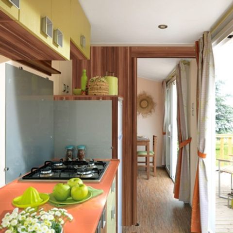 BUNGALOW 6 personnes - Mobilhome RIVIERA 35m² CLIMATISÉ + terrasse semi-couverte 15m²