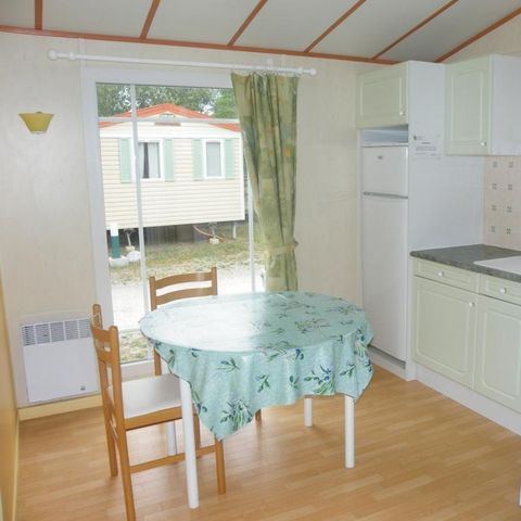 Mobilheim 4 Personen - Mobilheim CRL mit Klimaanlage 36m² + halbüberdachte Terrasse 15m2