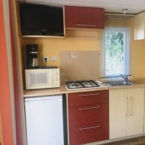 Chalet 3 personen - Chalet Confort 16 m² - 1 Schlafzimmer - Klimaanlage (zusätzlicher Schlafplatz möglich) 2 pers.