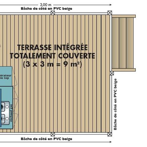 Mobilheim 5 personen - Vacanciale 20 m² - 2 Zimmer ohne Sanitäranlagen