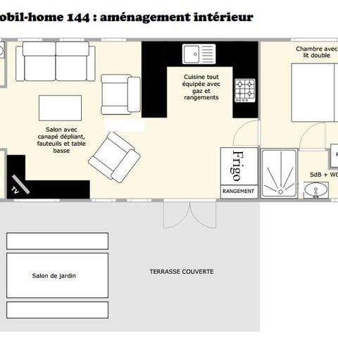 MOBILHOME 8 personnes - 144 Premium  40 m² - 3 chambres - climatisation