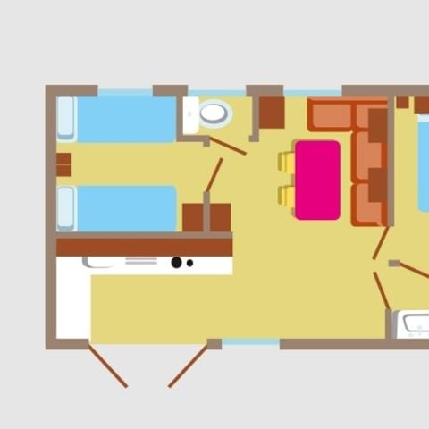Mobilhome 6 personnes - Évasion+ - 2 chambres - 30m²