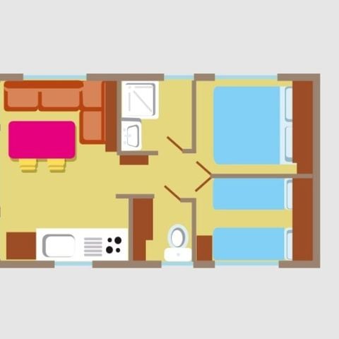 Mobilhome 4 personnes - Cocoon+ - 2 chambres - 24m²