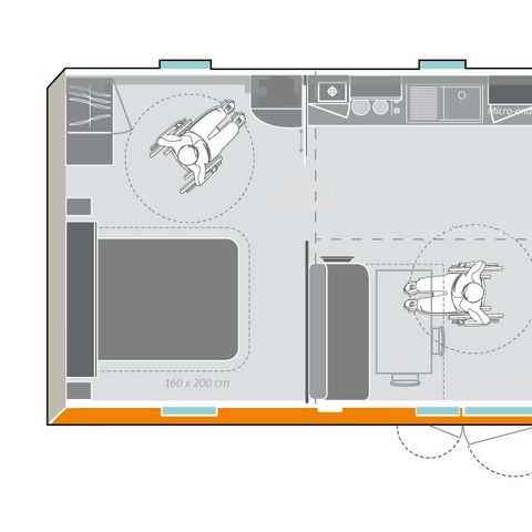 BUNGALOW 4 personnes - Cocoon+ 4 personnes 2 chambres 34m²  PMR 