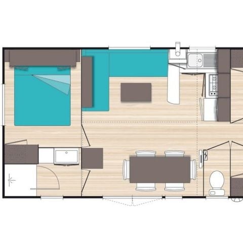Mobilhome 6 personnes - Loisir+ - 3 chambres - 33m²
