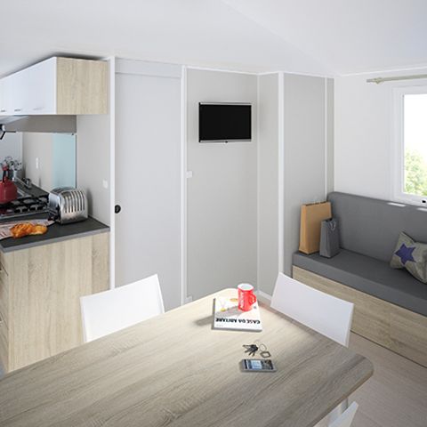 Mobilheim 4 Personen - Mobil Home Bay 2 zi 4 pl halboffene Terrasse Klima TV