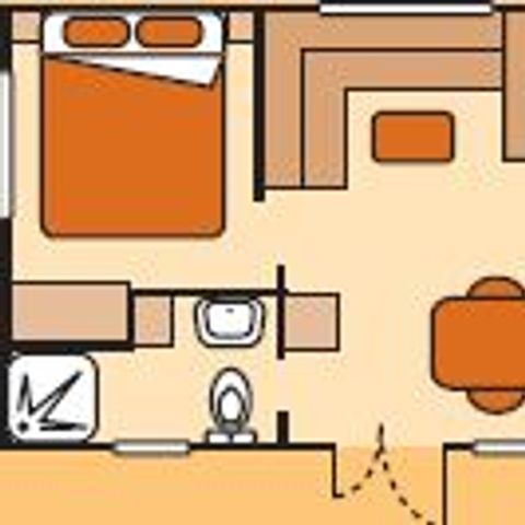 MOBILHOME 6 personnes - Cottage Privilège 3 chambres + Clim