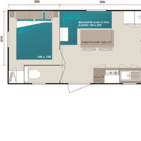 MOBILHOME 4 personas - estándar con aire acondicionado