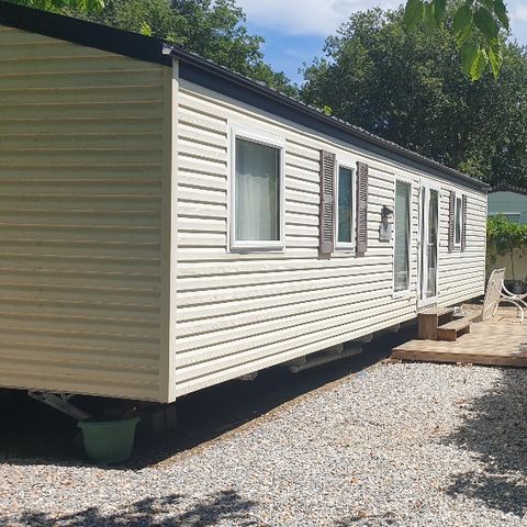 Stacaravan 6 personen - Cottage "confort" 3 slaapkamers / 2 badkamers 6 pers - tv & airconditioning (4 volwassenen en 2 kinderen of 2 volwassenen en 4 kinderen)