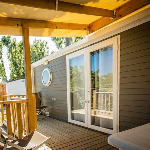 Stacaravan 6 personen - C- Baltische stacaravan met airconditioning - 3 slaapkamers