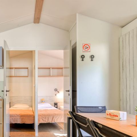 Mobilheim 6 Personen - 3 Schlafzimmer - 6 Personen, halboffene Terrasse, Clim TV