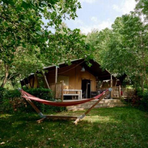 Tente en toile et en bois 6 personnes - Cani-lodge 6P