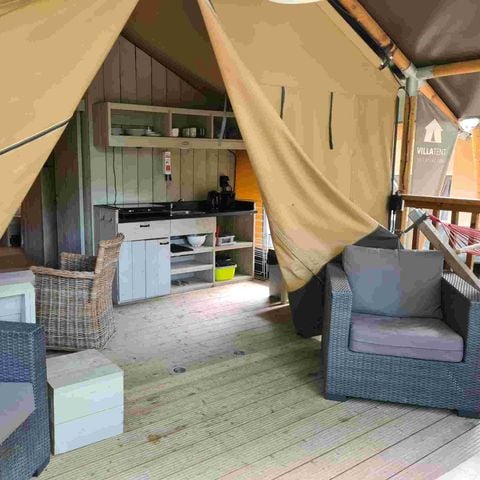 Tente en toile et en bois 6 personnes - Cani-lodge 6P