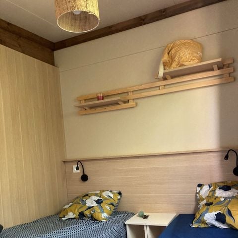 Chalet 6 personen - Portland Premium 35m² - 3 Schlafzimmer + TV + LV + Halbüberdachte Terrasse