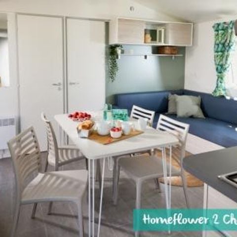 MOBILHOME 4 personnes - Home Flower Premium 29 m² - 2 chambres + TV + LV +Terrasse + Clim
