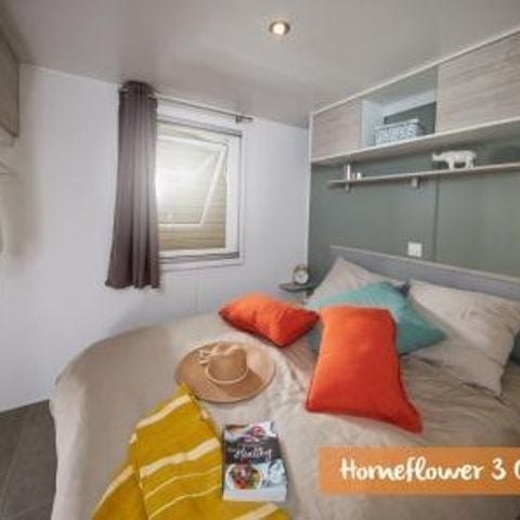 MOBILHOME 6 personnes - Home Flower Premium 33m² - 3 chambres + TV + LV  + Terrasse + Clim