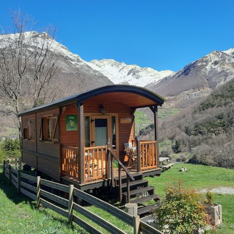 Tiny house 4 personnes - Roulotte Edelweiss 18 m²