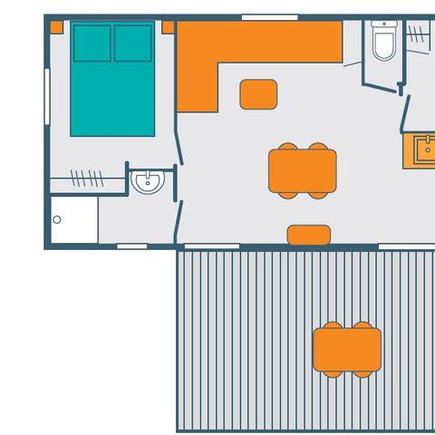 MOBILHOME 4 personas - PREMIUM 4 pers (32m²)
