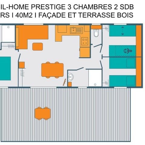 Stacaravan 6 personen - PRESTIGE
