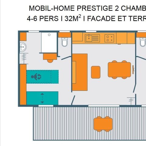 MOBILHOME 6 personas - MOBIL HOME PRESTIGE 4-6pers