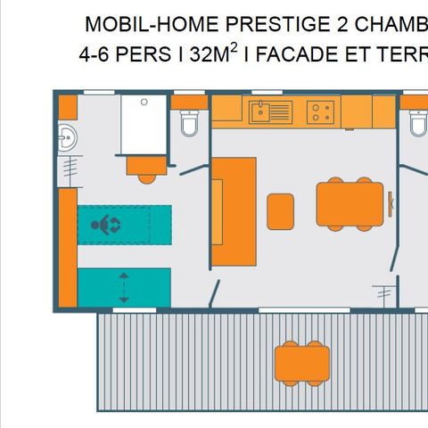 MOBILHOME 6 personnes - MOBIL HOME PRESTIGE 4-6pers