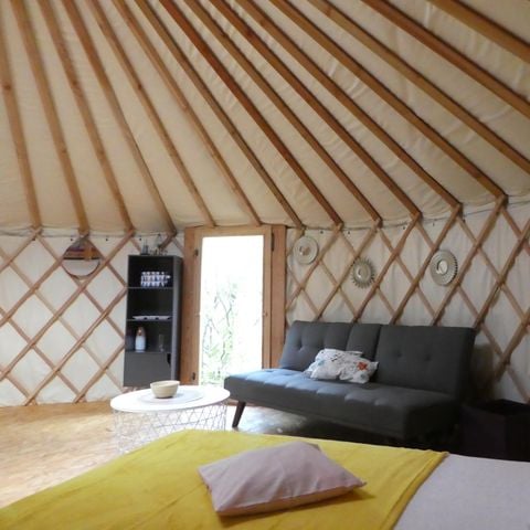 Ongewoon 4 personen - Scandinavische yurt - zonder sanitair - terras