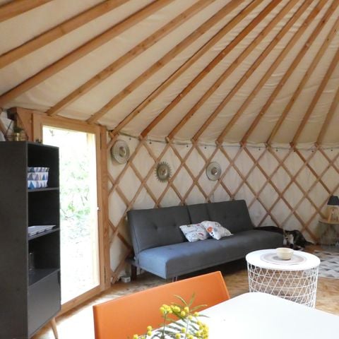 Ongewoon 4 personen - Scandinavische yurt - zonder sanitair - terras