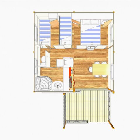 Chalet 5 personen - MORÉA 2010 26 m²