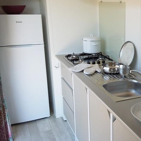 MOBILHOME 6 personas - Mobil Home Alizée 32m2 (3 habitaciones) + terraza cubierta + TV + Aire acondicionado 6 pers.
