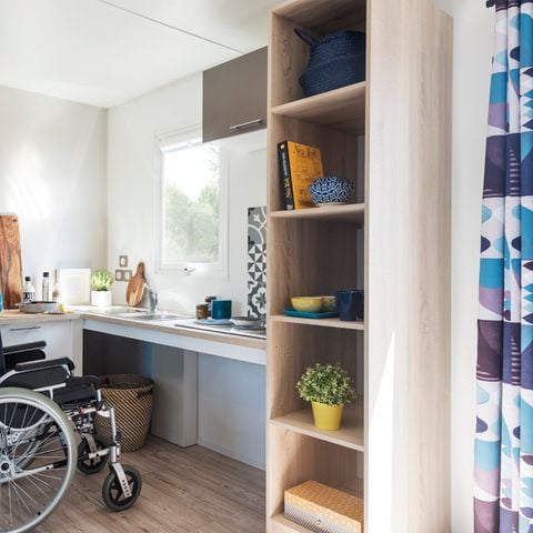 MOBILHOME 4 personas - COUSERANS PMR : con terraza cubierta