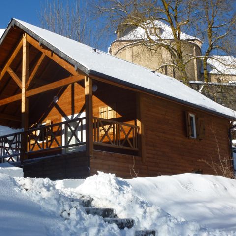 CHALET 6 personas - Chalet de madera 3 dormitorios TV LV Terraza cubierta