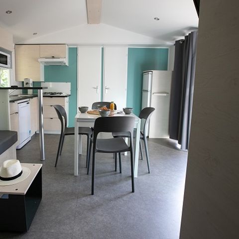 Stacaravan 8 personen - Cottage 4 slaapkamers TV LV Halfoverdekt terras