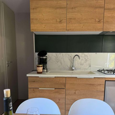 Mobilheim 6 Personen - Gloriette 3 Schlafzimmer TV LV Halbüberdachte Terrasse