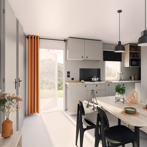 MOBILHOME 5 personas - Mobil-home TAILLON 2 habitaciones TV BT AIRE ACONDICIONADO Terraza semicubierta