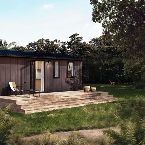 Mobilheim 5 Personen - Mobilheim Iris 2 Zimmer Klimaanlage TV LV Halbüberdachte Terrasse