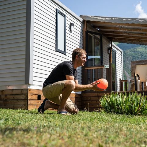 BUNGALOW 5 personnes - Mobil-home Iris 2 chambres Climatsiation TV LV Terrasse semi-couverte