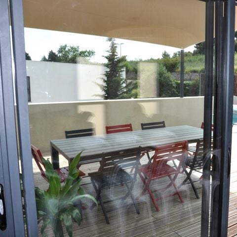 Villa 8 persons - CASA PALMA villa with private pool, view on the pond of La Palme - 4 bedrooms - large wooden terrace