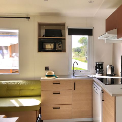 Mobile home 6 persons - Top Espace premium 32m², 3 bedrooms, covered terrace 15m² + TV + dishwasher + air conditioning