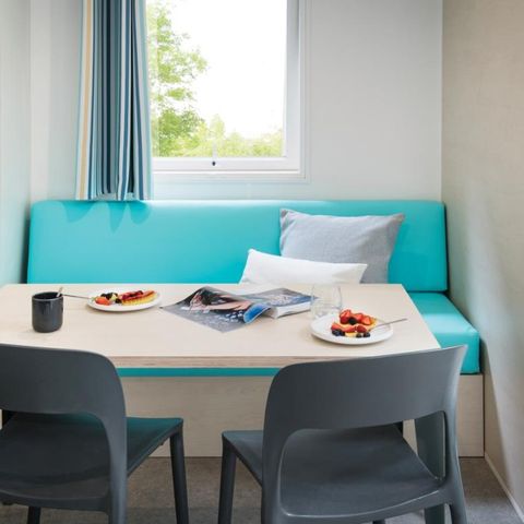 Mobilheim 4 Personen - Hawaii 21.70m², 2 Schlafzimmer, Klimaanlage+überdachte Terrasse 11m². Neu